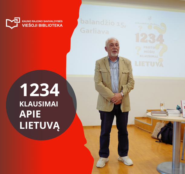 Benjaminas Mašalaitis bibliotekoje: „1234 protų mūšių klausimai. Lietuva“