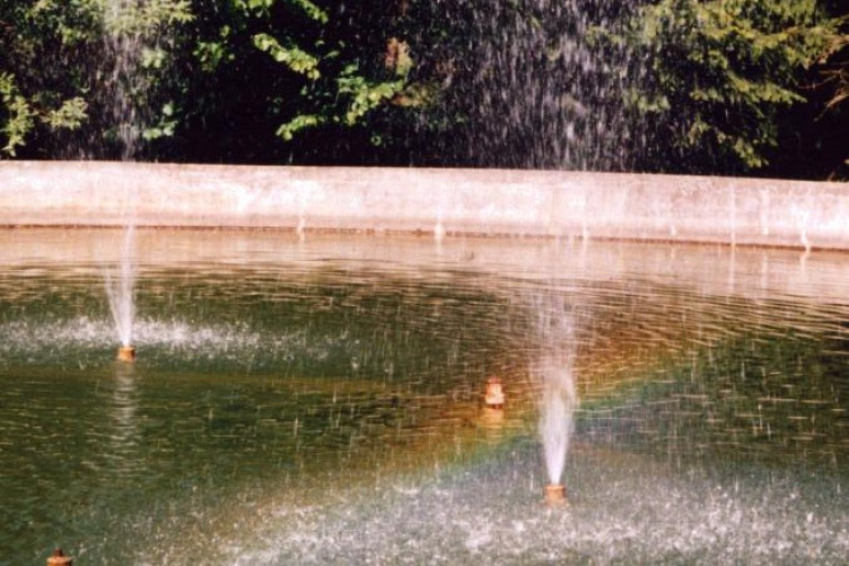 Baseinas su fontanu, 1979 m. Algirdo Svidinsko nuotr., pateikta Nijolės Majarienės
